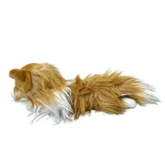 Vintage Yomiko Classics Realistic Collie Dog Plush Stuffed Animal Laying Down - Picture 4 of 10